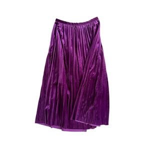 VINTAGE Velour Pleated Skirt